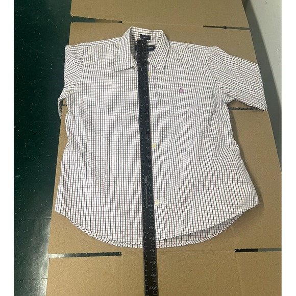 Men's polo Ralph Lauren longsleeve button-down plaid medium - Picture 12 of 14